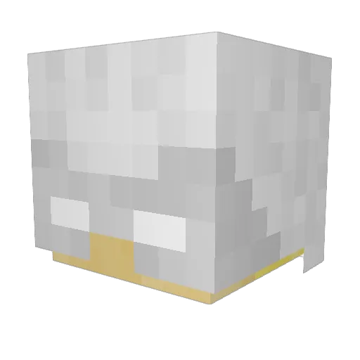ICUBanana Minecraft avatar head, 3D render