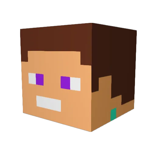 IC_newbieYT Minecraft avatar head, 3D render