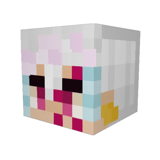 ICampi Minecraft avatar head, 3D render