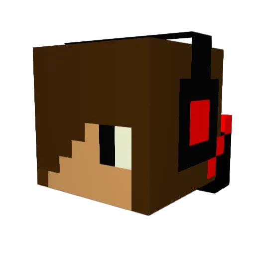 ICanHazCheezas Minecraft avatar head, 3D render