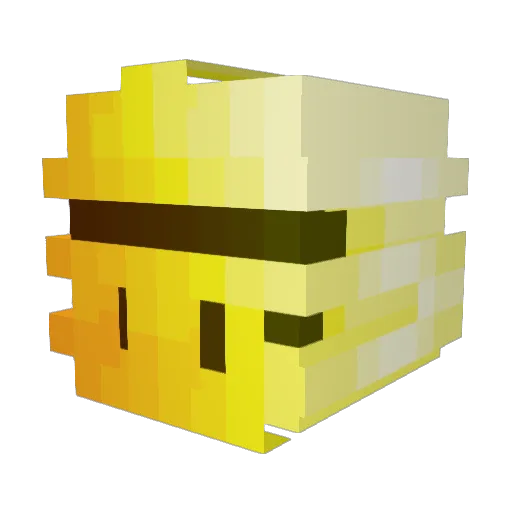 ICash Minecraft avatar head, 3D render