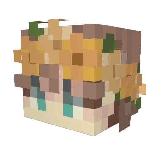ICookie162 Minecraft avatar head, 3D render