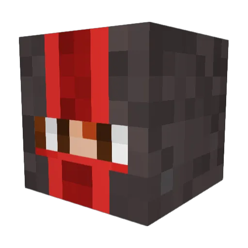 ICorvidI Minecraft avatar head, 3D render