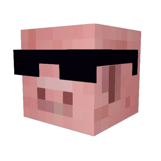 ICraneI Minecraft avatar head, 3D render