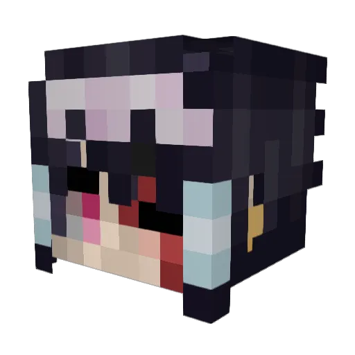 ICrow Minecraft avatar head, 3D render