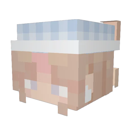 ICryToDrake Minecraft avatar head, 3D render