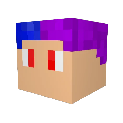 ICsN0wm4N Minecraft avatar head, 3D render