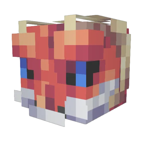 ID10 Minecraft avatar head, 3D render
