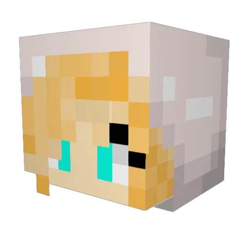 ID6XRZ Minecraft avatar head, 3D render