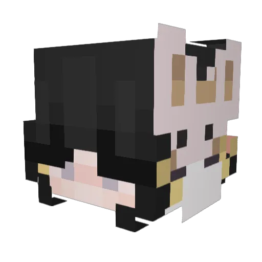 ID71584 Minecraft avatar head, 3D render