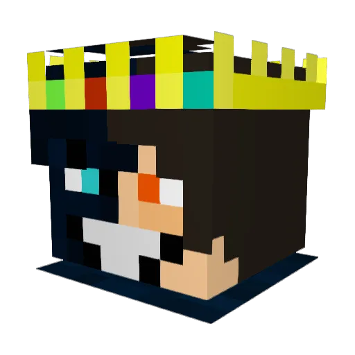 ID7OoMy Minecraft avatar head, 3D render