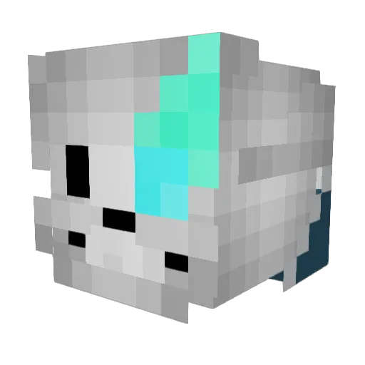 IDEKXD Minecraft avatar head, 3D render