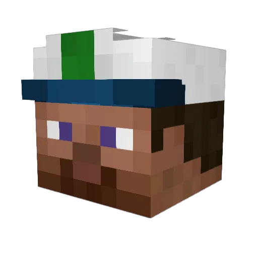 IDFman Minecraft avatar head, 3D render