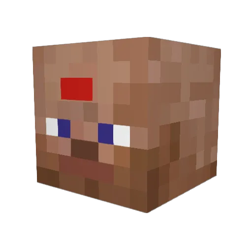 IDFmonk Minecraft avatar head, 3D render