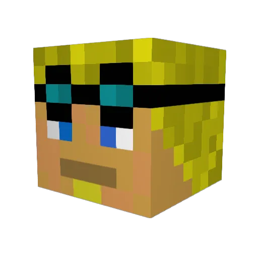 IDIDraaaanK Minecraft avatar head, 3D render