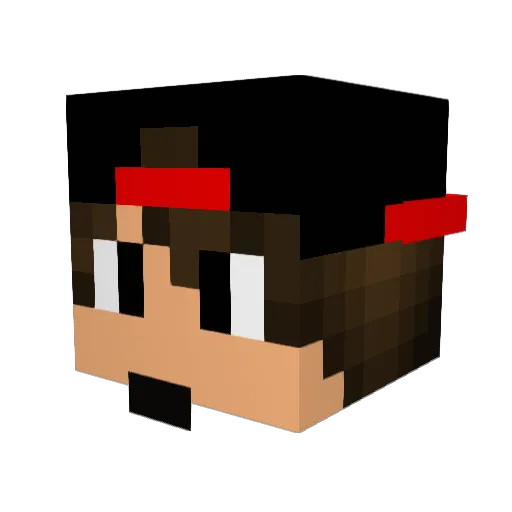 IDK002 Minecraft avatar head, 3D render