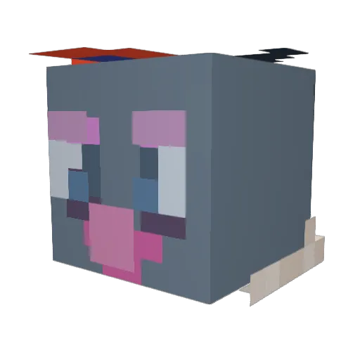 IDKImJustAChatot Minecraft avatar head, 3D render