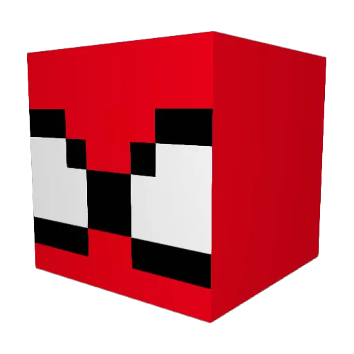 IDO2020 Minecraft avatar head, 3D render