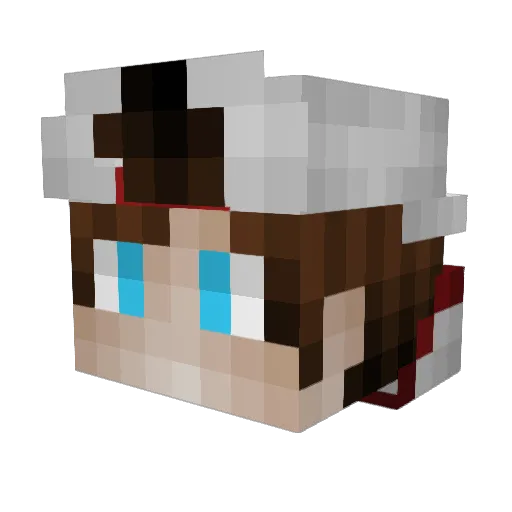 IDOMINECRAFTR7 Minecraft avatar head, 3D render