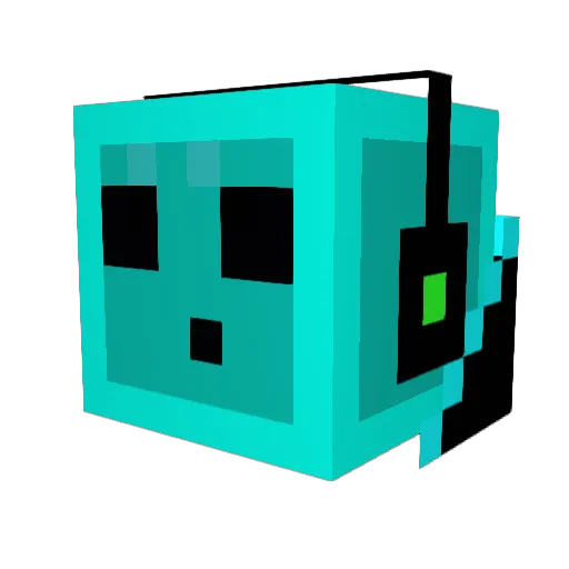 IDON884 Minecraft avatar head, 3D render