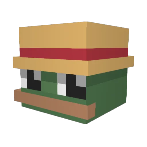 IDShizoid Minecraft avatar head, 3D render