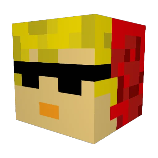 IDUDUSI Minecraft avatar head, 3D render