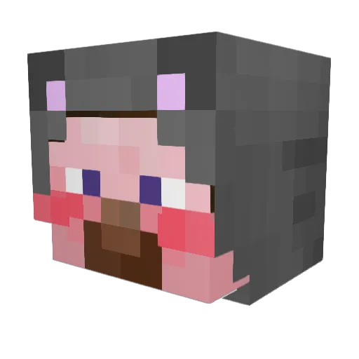 ID_MEV Minecraft avatar head, 3D render