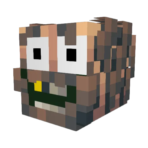 ID_Theft Minecraft avatar head, 3D render