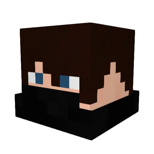 ID_ZERO Minecraft avatar head, 3D render