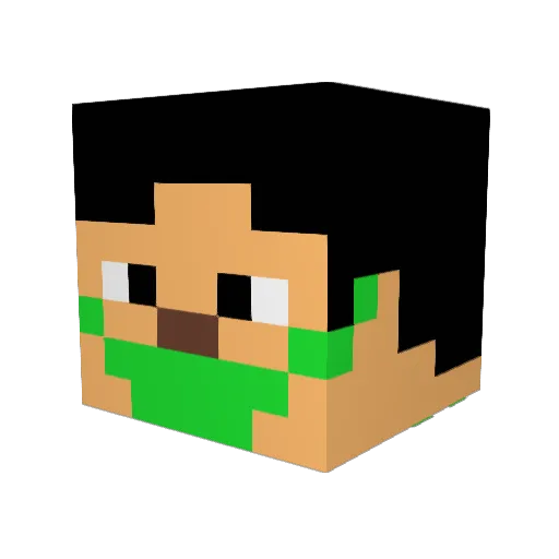 ID_iKoala Minecraft avatar head, 3D render
