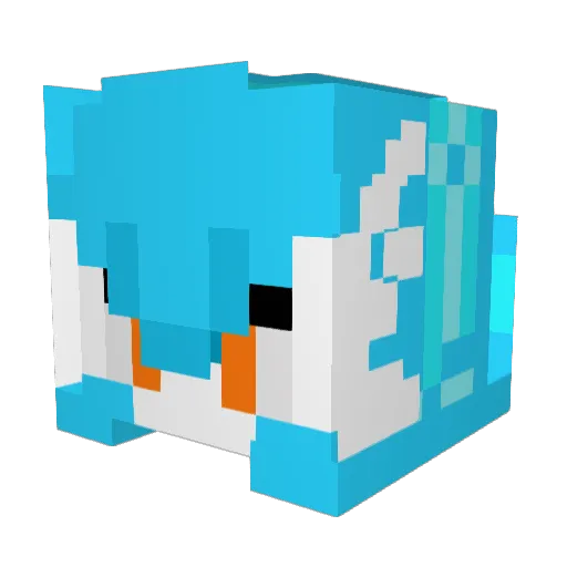 IDarksteR Minecraft avatar head, 3D render