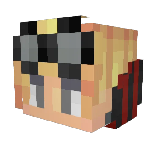 IDenniZ Minecraft avatar head, 3D render