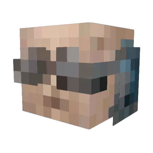 IDigressAUS Minecraft avatar head, 3D render