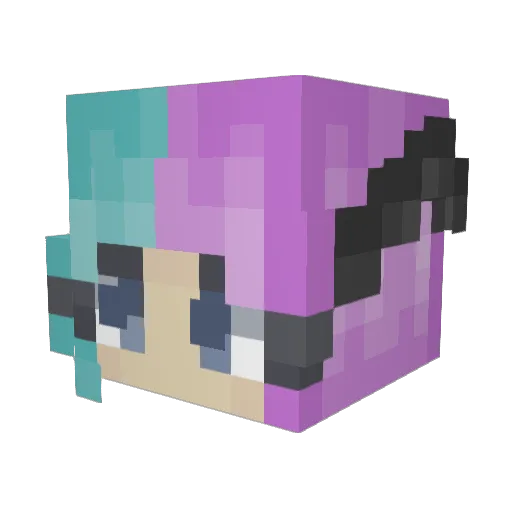 IDontCareAA Minecraft avatar head, 3D render
