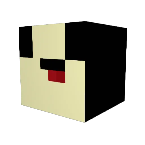 IDontCareAtAll Minecraft avatar head, 3D render