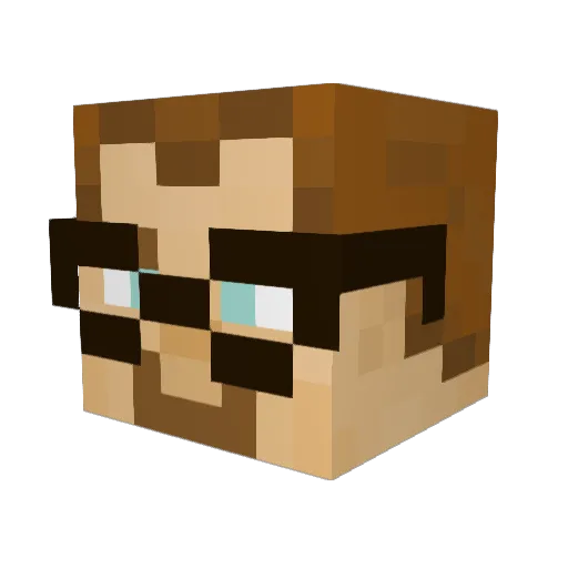 IDontCareInator1 Minecraft avatar head, 3D render