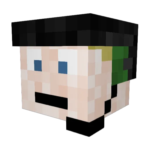 IDontEvenKnow3 Minecraft avatar head, 3D render