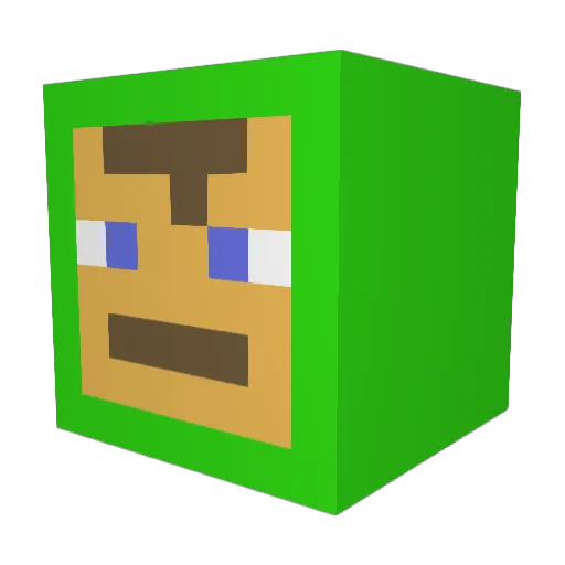 IDubbbzzTV Minecraft avatar head, 3D render