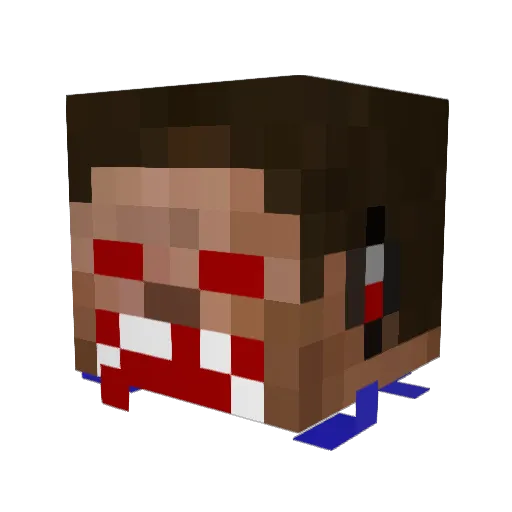IEKEIRAMENDAYO Minecraft avatar head, 3D render