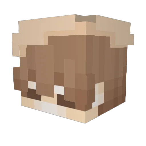 IELY77 Minecraft avatar head, 3D render