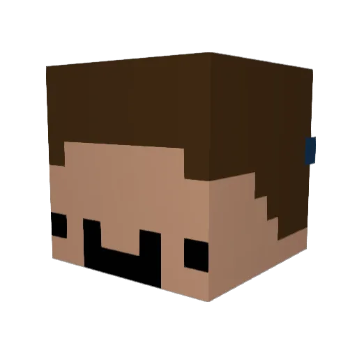 IEXTRAl Minecraft avatar head, 3D render