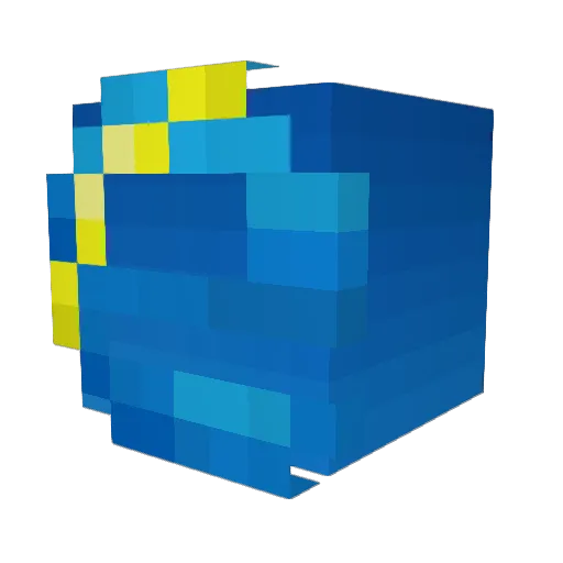 IE_8 Minecraft avatar head, 3D render