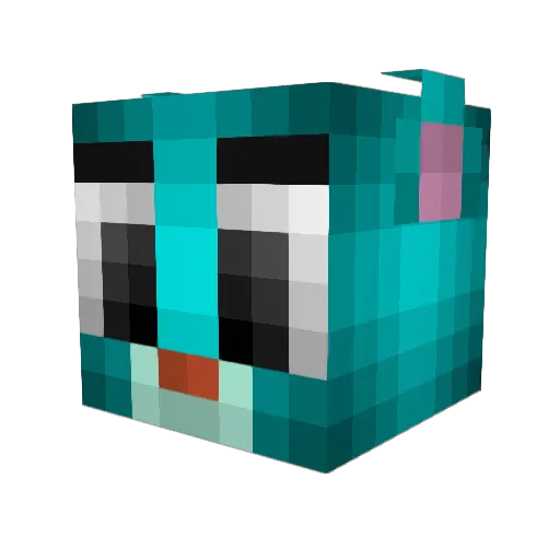 IExMickTKX Minecraft avatar head, 3D render