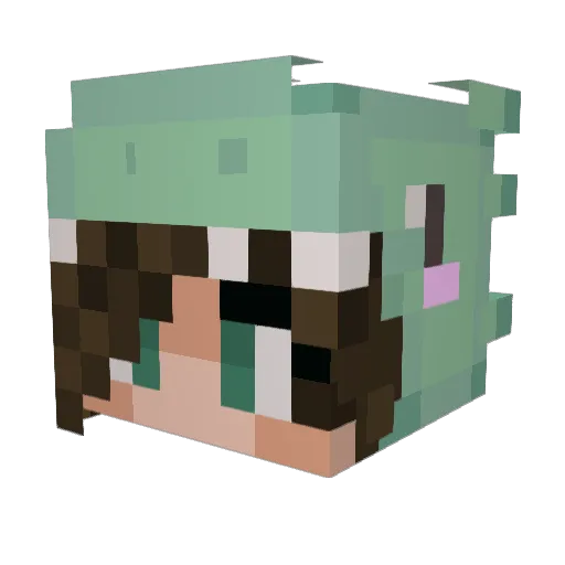 IEzist Minecraft avatar head, 3D render