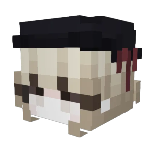 IF99 Minecraft avatar head, 3D render