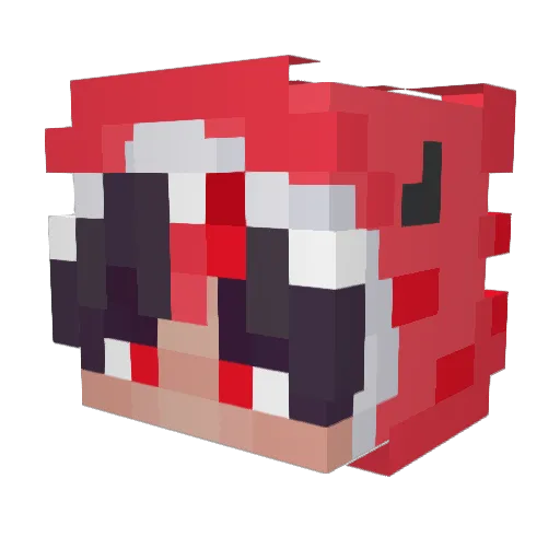 IFireStyle Minecraft avatar head, 3D render