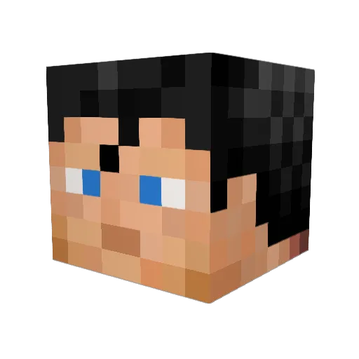 IFlashman Minecraft avatar head, 3D render