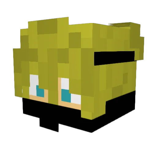IFukYoungFemales Minecraft avatar head, 3D render