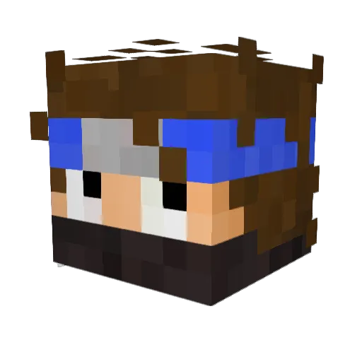 IFukey Minecraft avatar head, 3D render