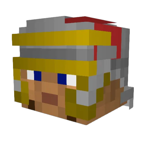 IFussel Minecraft avatar head, 3D render
